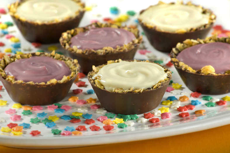 imagem de cestinhas de chocolate