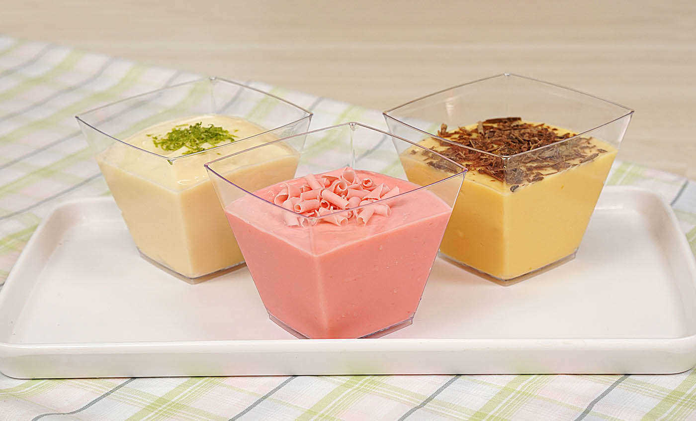 potinhos de mousse